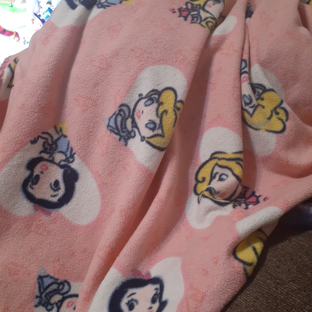 Pink Blanket With Disney Princess